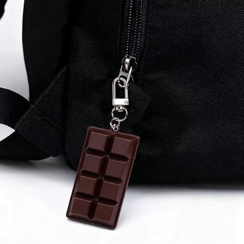 Jenmex Mini Realistic Food Keychains-Chocolate Keychain Charm,Purse Charm,Novelty Gift for Chocolate Lovers&Food Enthusiasts thumbnail 3