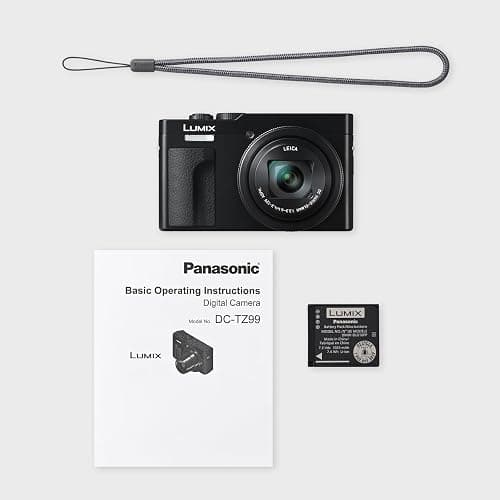 Panasonic LUMIX TZ/ZS99 Point and Shoot Camera, Compact Camera for Travel with 30x Zoom with 24-720mm Zoom Lens, and 4K Video/Photo, Great for Travel and Concerts, DC-TZ99 (Black) thumbnail 8