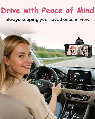 Rohent Dual Baby Car Camera for 2-Kids: 6.9'' HD Split Screen 1080P | Auto Brightness Backseat Camera for Twins Infrared Night Vision - 360° Adjustable USB Easy Setup Ideal for SUVs Minivans thumbnail 4