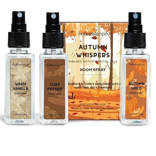 Folkulture Fall Room Spray, Autumn Spice, Odor Eliminators Set of 3-5.1 Oz | Room Fresheners Spray for Living Rooms, Home, Bathrooms with Natural Essential Oils, Fall Scents, Air Fresheners - Image 1
