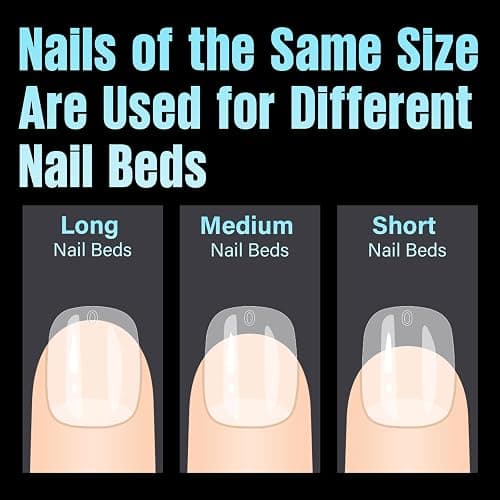 TOMICCA Short Almond Nail Tips, 240Pcs Half Matte Soft Acrylic Nail Tips, 12 Sizes Acrylic Pre-Shaped Nails, Full Cover False Nails Almond Press on Nails Short Fake Nails for Extension Nail thumbnail 8