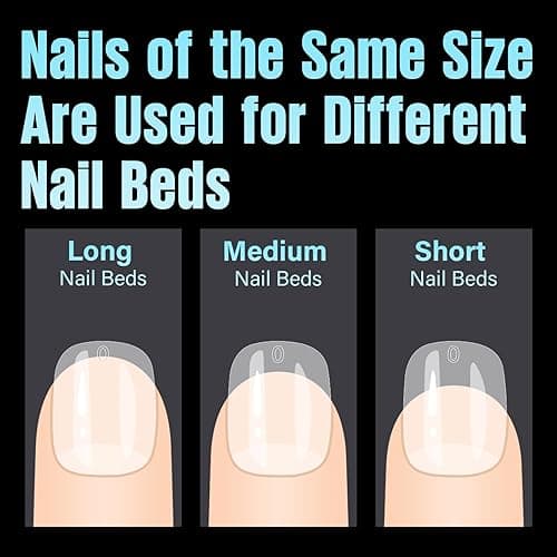 TOMICCA Short Almond Nail Tips, 240Pcs Half Matte Soft Acrylic Nail Tips, 12 Sizes Acrylic Pre-Shaped Nails, Full Cover False Nails Almond Press on Nails Short Fake Nails for Extension Nail thumbnail 10