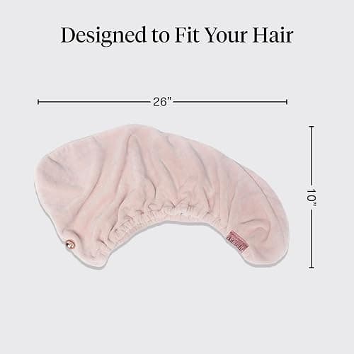 Kitsch Microfiber Hair Towel Wrap for Women - Blush | Ultra Absorbent Microfiber Bath Towel for Wet, Curly, Long or Short Hair, Anti-frizz Hair Wrap thumbnail 4
