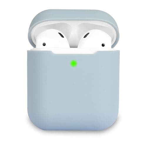 KOKOKA Schutzhülle Hülle Kompatibel mit AirPods 2, Silikon Schutzhülle Hülle für AirPods 2, LED an der Frontseite Sichtbar, Denim Blue - Image 1