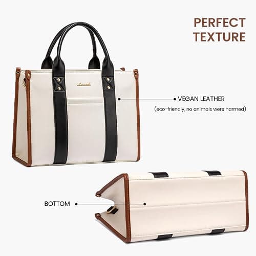LOVEVOOK Purse for Women Leather Tote Bag Purse and Handbags, Satchel Shoulder Crossbody Top Handle Bags with Zipper thumbnail 6