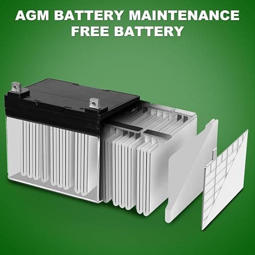 Lawn Garden AGM Battery Group U1, 12 Volt 200CCA,Rechargeable SLA Starting Battery for Lawn, Tractors and Mowers, Compatible with John Deere, Toro, Cub Cadet, and Craftsman Mower - U1-200CCA thumbnail 8