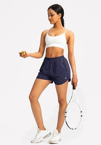 G Gradual Women's Running Shorts with Zipper Pockets Quick Dry Athletic Workout Gym 3" Shorts for Women with Comfy Liner thumbnail 4