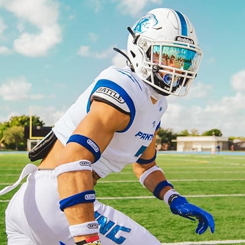 Battle Sports Defender Football Shoulder Pads – The Lightest, Most Protective in Its Class – Aerospace Grade Materials, Ventilated Design, Removable Sternum Plate, Foam Neck Roll thumbnail 11