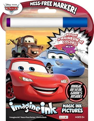 Cars Imagine Ink | Cars Coloring Book | Disney Pixar Cars Imagine Ink | Car Color Book | Car Racing Coloring | Lightning McQueen Activity Books | Mess Free Marker | Officially Licensed - Image 1