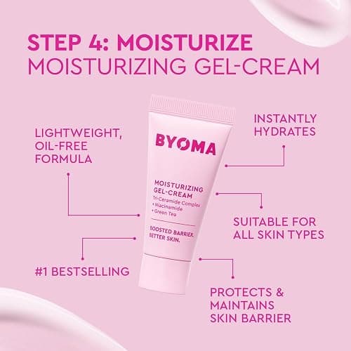 BYOMA Universal Skincare Heroes (5-Piece Kit) - Skincare Gift Set with Jelly Cleanser, Milky Toner, Hydrating Serum, Gel Cream & SPF 50 - Skin Barrier Repair Gift Set with Makeup Bag thumbnail 6