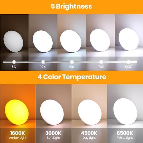 LASTAR Sun Lamp, 10,000 Lux Sunlight Lamp with 4 Color Temperatures & 5 Brightness & 1H Timer, Touch Control Daylight Lamp with Memory Function for Home thumbnail 3
