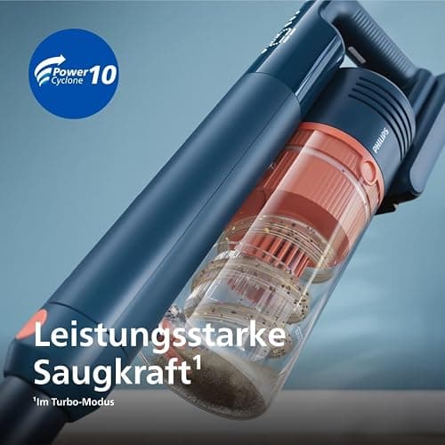 Philips SpeedPro Max Kabelloser Staubsauger 5000 Series, Tierhaar-Düse, Leistungsstarke Saugkraft, 60 Min. Laufzeit, Düse mit LED-Beleuchtung, Aqua-Modul, Fugendüse & Kombidüse (XC5142/01) thumbnail 3