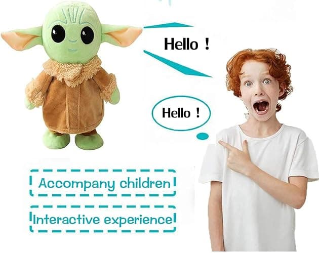PAZATAO Talking Baby Yoda 7.8 Inch Walking, Talking, Interactive Plush Toy for Kids, Boys, Girls thumbnail 3