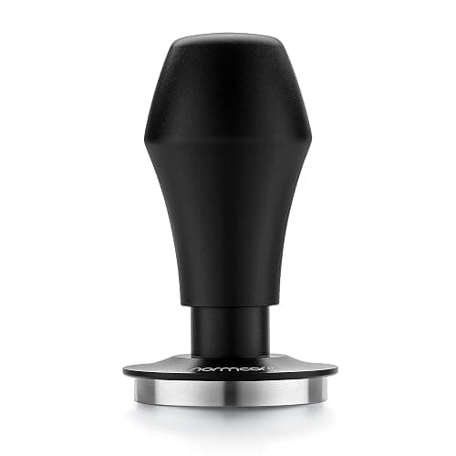 Normcore 51mm Coffee Tamper V4.1 with Click Sound Feedback, Spring Loaded Tamper Fit Delonghi Portafilter, 304 Stainless Steel Flat Base, Anodized Aluminum Handle with Silicone Stand, Black - Image 1