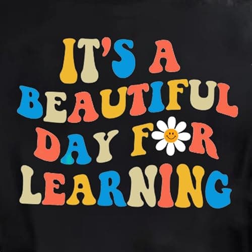 MAIHUN Women Teacher Life Shirt Teacher Gift Short Sleeve Shirts It s a Beautiful Day for Learning T-Shirt thumbnail 5