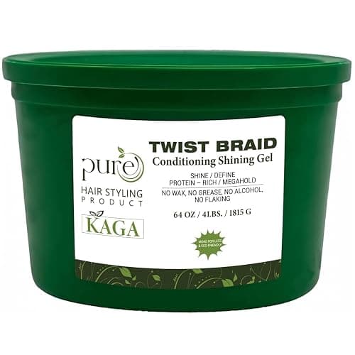KAGA Pure O Natural Neatbraid Beauty Professional Conditioning Shining Gel 64oz / 4LB (64 Ounce) - Image 1