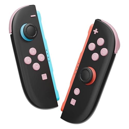 eXtremeRate DIY Replacement Full Set Buttons for Joycon 2, Custom ABXY Direction Keys Dpad + - C Home Capture Release L R ZR ZL Trigger Buttons for Nintendo Switch 2 Controller - Cherry Blossoms Pink thumbnail 7