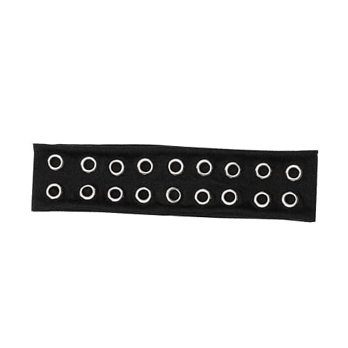 Uchyius Grommet Headband, Y2k Wide Eyelet HeadbandS, Elastic Hairband Grunge Accessories Punk Hair Accessories, Stretchy Hair band for Women (Black, Style-2) thumbnail 2