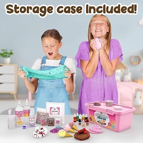 Original Stationery Slime Kit for Girls - 31-Piece Multicolor Ice Cream, Cherry Scent - DIY Ice Cream Slime Making Kit & Arts and Crafts for Kids Ages 8-12 - Birthday Gifts for Girls thumbnail 2