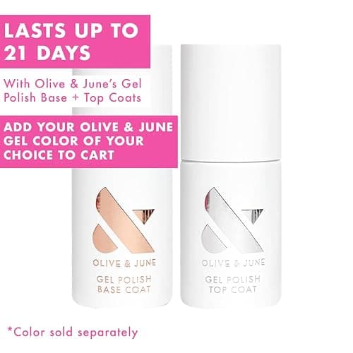 Olive & June Gel Mani System Set | Includes Nail Tools, Peel-Off & Gel Base Coats, Top Coat, LED Lamp, Cuticle Serum & The Poppy | Easy At-Home Mani Kit | 15-Free, Vegan, Cruelty-Free thumbnail 4