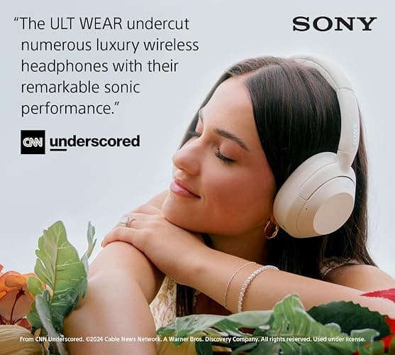 Sony ULT WEAR Over-Ear Noise Cancelling Bluetooth Headphones with Alexa Built-in, Comfortable Design, 30-Hour Battery, Massive Bass, Black thumbnail 4