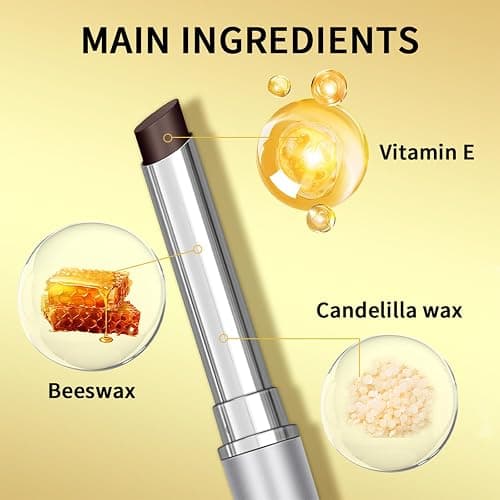2Pcs Honey Lipstick Tinted Lip Balm,Lipstick for All Skin, Hydrating and Nourishing Tinted Lip Balm for Women(Black) thumbnail 2