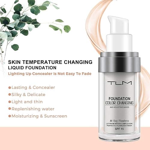 YEUGSCKA Color Changing Foundation, 2 Pack, Liquid, Moisturizing, Sunscreen, 30ml thumbnail 2