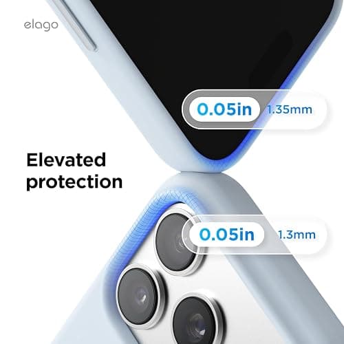 elago for iPhone 17 Pro Max Case, Premium Magnetic Silicone Case, Compatible with MagSafe, Liquid Silicone Material, Protective Cover, Shockproof, Slim Phone, 6.9 inch (Light Blue) thumbnail 8