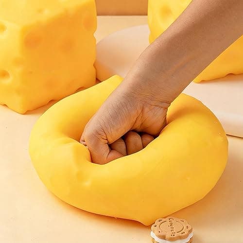 1pc Big Cheese-Squishy, Yellow Giant Cheese-Squishy Toy, Soft Squeeze Cheeses, Rebounding-Jumbo Squishycheeses, Soft Novelty Toy, for Adults, Multi-Size to Choose thumbnail 6