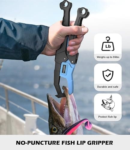 Sidomma Pro Fishing Gear and Equipment Tools Accessories Kit with Fishing Pliers Fillet Knife Scissors Fish Lip Gripper Fish Ruler Fishing Gifts for Men Saltwater Fishing Fly Fishing Ice Fishing - Image 1