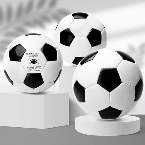 Soccer Ball Size 5 Size 4 Size 3 Size 2 with Pump Deflated - Single, 2 or 3 Pack Operation Christmas Bulik Items - Official Size & Weight Training Ball - Gift for Toddler Kids Boys Girls Youth Adult thumbnail 7
