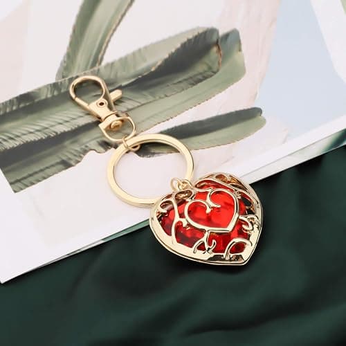 FAADBUK Cosplay Jewelry Skyward Sword Heart Sapphire Ruby Necklace Gamer Fans Gift thumbnail 3