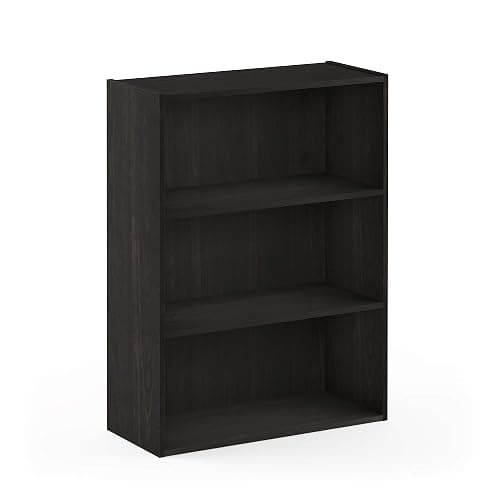 Furinno PASIR Book Shelf, 3-Tier Bookshelf, Storage Shelves Bookcase, 9.7 x 23.7 x 31.5, for Living Room, Bedroom, Home Office, Espresso thumbnail 9