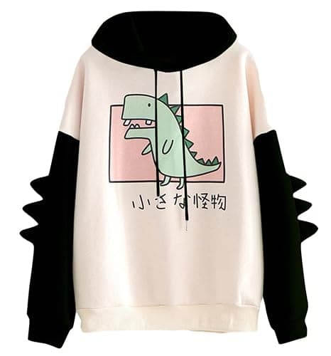 YUUOKPO Dinosaur Hoodie Kawaii Pullover Cute Hooded Sweatshirt For womens - Image 1