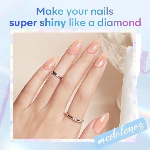 modelones Gel Top Coat, 15 ml 2025 Upgrade Super Shiny Base and Top Coat Set, Soak Off Nail Lamp Acid Free No Wipe Clear Base Top Gel Nail Polish thumbnail 3