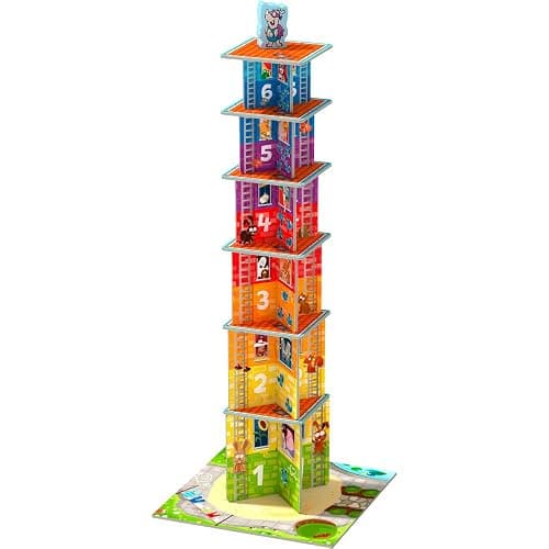 HABA 306193 My Very First Games – Rhino Hero Junior - A Cooperative matching and stacking game for ages 2+ (Made in Germany) thumbnail 5