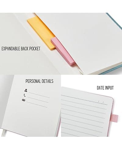 Soul Projekt A5 Notebook Beige, Lined 360 pages Journal Note books for Women and Men, Bullet A5 Notepad with Elastic Closure and Pen Loop, Travelers Hardback Notebook, University Study Essential Diary thumbnail 4
