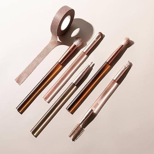Real Techniques New Nudes Daily Swipe Eye Kit, Makeup Brushes For Eyeshadow, Liner, & Brows, Makeup Tape, For Natural Or Smokey Makeup Look, Synthetic Bristles, Cruelty-Free & Vegan, 7 Piece Set thumbnail 5