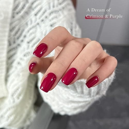 GAOY Red Gel Nail Polish, 16ml Soak Off Gel Polish, UV Light Cure for Nail Art DIY Manicure at Home, 4159 Midnight Rose thumbnail 4