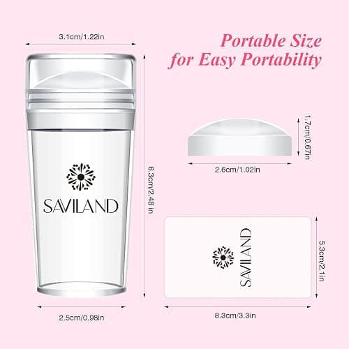 Saviland French Manicure Kit: French Tip Nail Stamp with White Gel Nail Polish Set, Jelly Silicone Nail Stamper Nail Stamper Kit for French Nails Home DIY Nail Salon - 1B-2White thumbnail 7