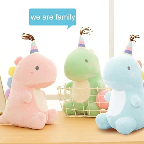 VHYHCY Stuffed Animal Plush Toys, Cute Dinosaur Toy, Soft Dino Plushies for Kids Plush Doll Gifts for Boys Girls (Green, 9 Inch) thumbnail 7