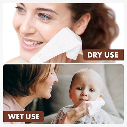 taktick Disposable Face Towels, 50 Count Ultra Soft Facial Towels for Gentle Cleansing, Face Cloths for Washing Face, Ideal Face Towels for All Skin Types, Perfect for Home and Travel, White thumbnail 5