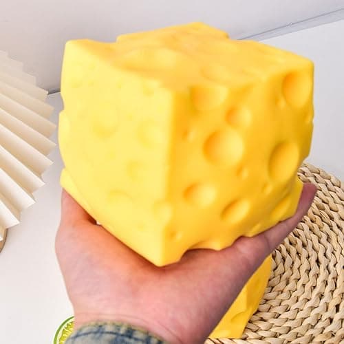 1pc Big Cheese-Squishy, Yellow Giant Cheese-Squishy Toy, Soft Squeeze Cheeses, Rebounding-Jumbo Squishycheeses, Soft Novelty Toy, for Adults, Multi-Size to Choose thumbnail 7