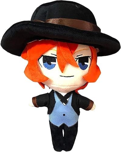 XIAOHONG 6Pcs Dazai Plush Doll Anime Plush Toy Dazai Osamu Stuffed Doll Nakahara Chuuya Figure Toys Ryunosuke Akutagawa Cartoon Figure BSD Toys Cushions Pillows Gifts for Kids thumbnail 4