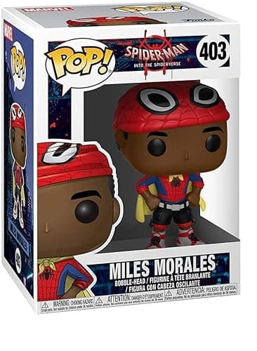 Funko Pop Marvel: Animated Spider-Man Movie Mile Morales with Cape Collectible Figure, Multicolor (33976) thumbnail 3
