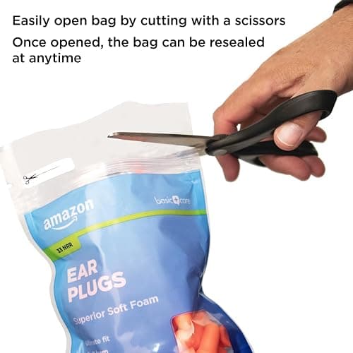 Amazon Basic Care Soft Foam Earplugs, 100 Count (1 Pack of 50 Pairs) thumbnail 2