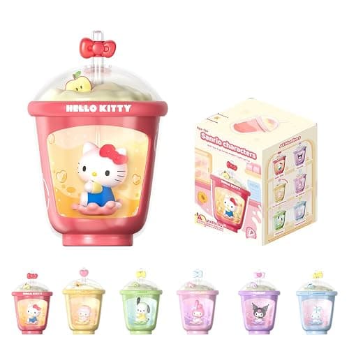 MINI LIKE Sanrio Blind Box Light Up Absorption Movable Swing Toy Hello Kitty Kuromi Cinnamoroll Pochacco My Melody Sweet Piano Milk Tea Cup Series for Home Car Decor Birthday Gifts, Random One Figure - Image 1