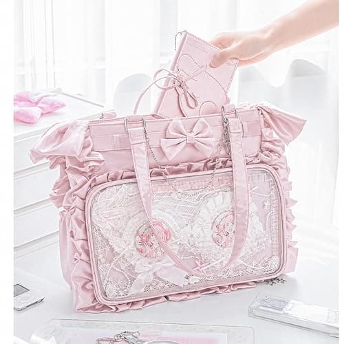 Cute Ita Bag Tote Purse, Kawaii Coquette Y2K Tote Purse Itabag Grunge Shoulder Bag Aesthetic Cutecore Itabag thumbnail 8