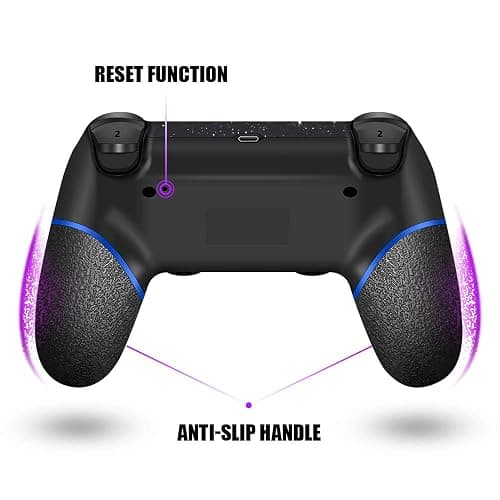 AceGamer Wireless Controller for PS4 Game Compatible with PS4/Pro/PC with Motion Motors and Audio Function,Mini LED Indicator,USB Cable and Anti-Slip (Starry Sky) thumbnail 5