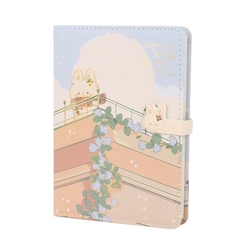 LA HUATE Cute Travel Journal Pu Leather Cover Journal Notebook Kawaii Japanese Sketchbook Journal Diary with Magnetic Buckle thumbnail 5